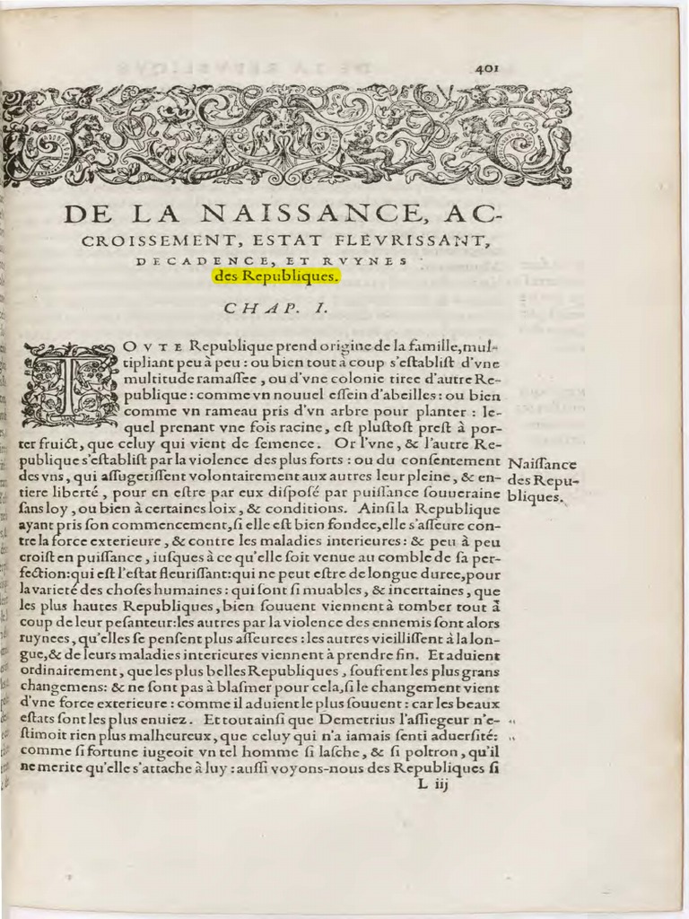 Jean Bodin Les Six Livres de La République Livro IV PDF