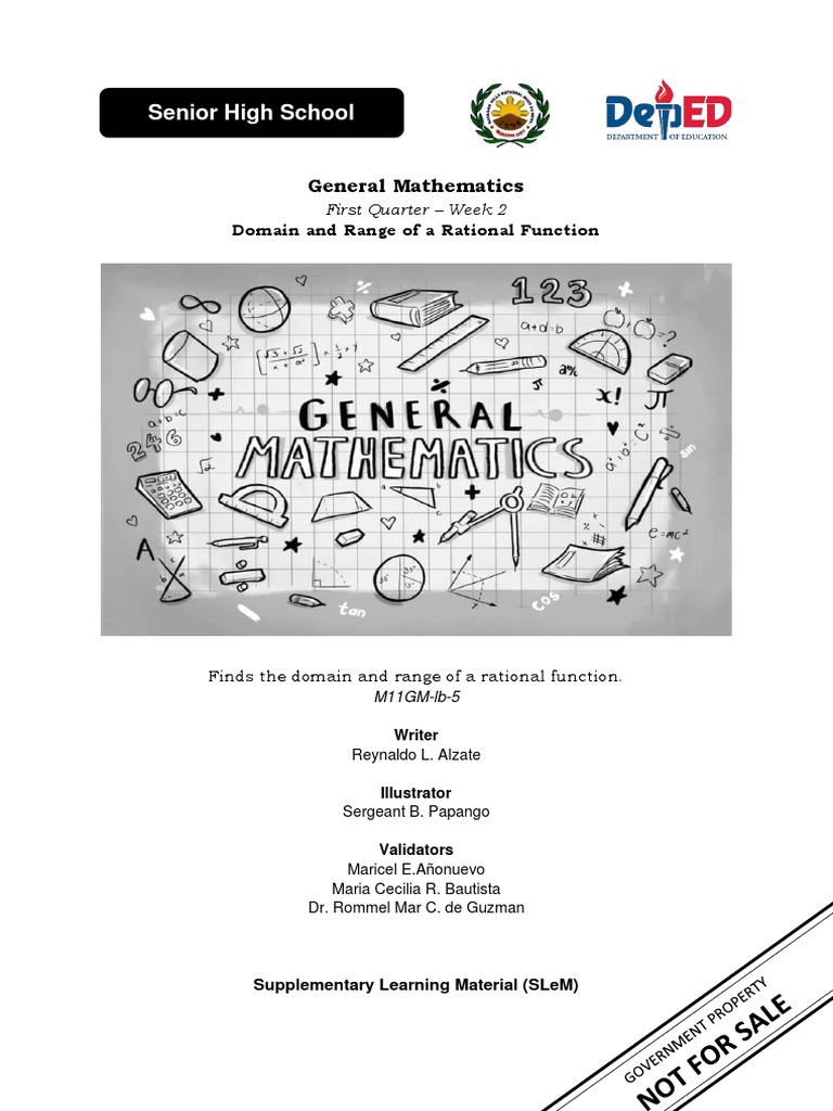 Senior High School: General Mathematics | PDF | Function (Mathematics ...