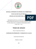 Tesis de Grado: Escuela Superior Politécnica de Chimborazo Facultad de Salud Pública