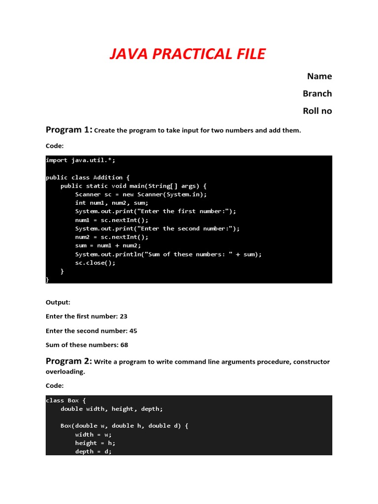 Java Practical File: Program 1 | Descargar gratis PDF | Queue (Abstract ...