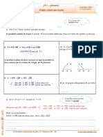 Cours Math - Chap 1 Produit Scalaire Dans Le Plan - 3ème Sciences (2009-2010) MR Abdelbasset Laataoui