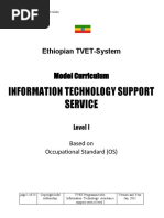 Information Technology Support Service: Model Curriculum