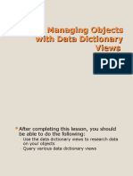 Managing Objects With Data Dictionary Views