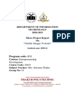 Department of Information Techonlogy 2020-2021 Micro Project Report On