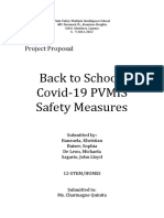 Back To School: Covid-19 PVMIS Safety Measures: Project Proposal