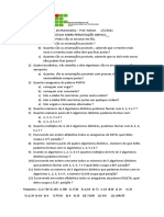 Exercícios sobre permutação simples