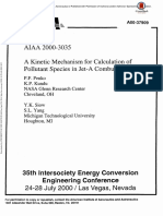 AIAA 2000-3035 A Kinetic Mechanism For Calculation of Pollutant Species in Jet-A Combustion