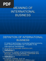 Meaning of International Business