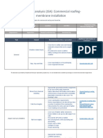 Job Safety Analysis (JSA) : Commercial Roofing-Membrane Installation