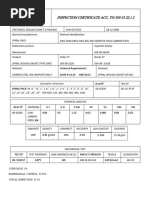 Inspection Certificate Acc, To/ En-35 22.1.2: Technical Requirements: ASME B-16.20 ANSI B16.5 Heat N°