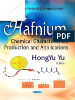 (Chemistry Research and Applications) Hongyu Yu - Hafnium - Chemical Characteristics, Production and Applications-Nova Science Pub Inc (2014)