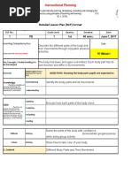 Detailed Lesson Plan (DLP) Format: 1 PE 1 1st 40 Mins. June 7, 2017