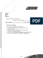 HL P2 Exam Chem2020