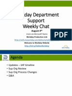 Workday Department Support Weekly Chat Agenda
