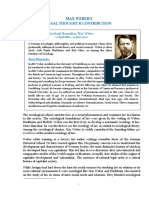 Max Weber'S: Legal Thought & Contribution