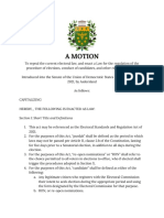 A Motion: Section I: Short Title and Definitions