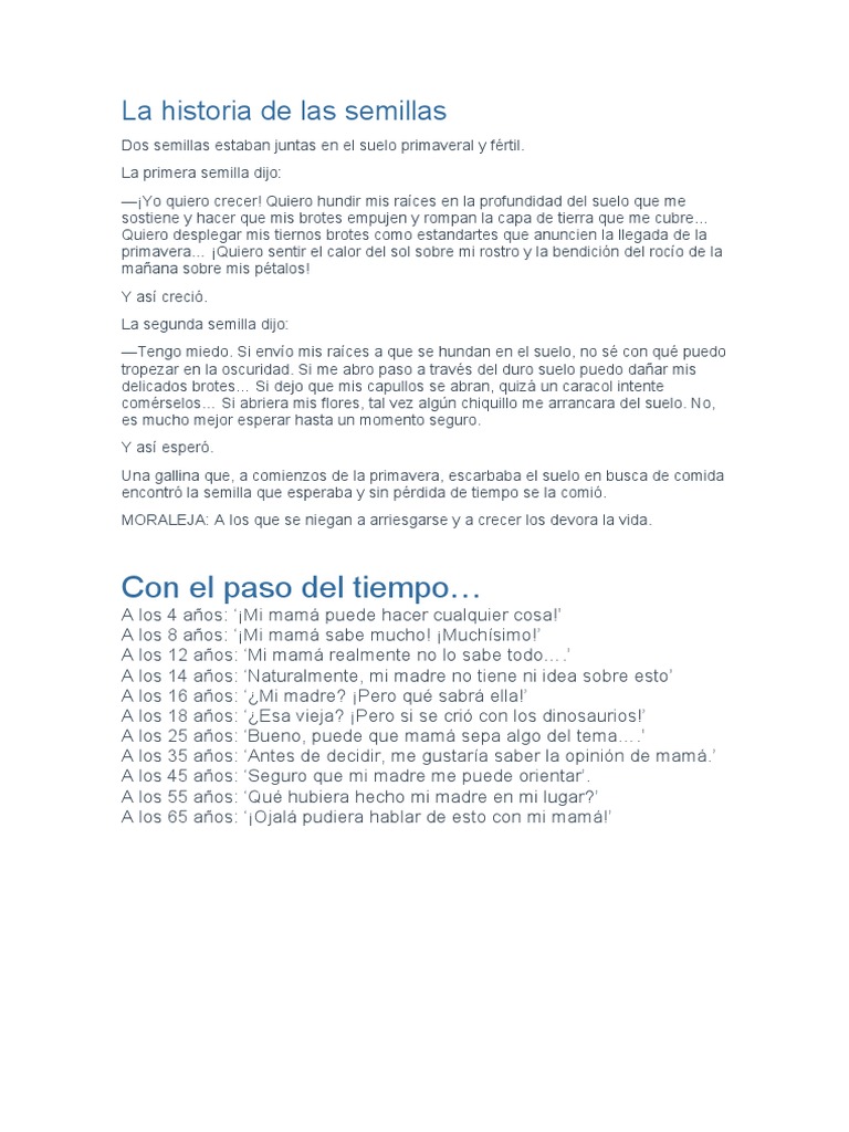 La Historia de Las Semillas | PDF