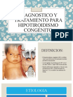 Diagnostico y tratamiento para hipotiroidismo congénito