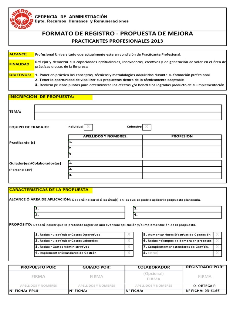 Propuesta de Mejora para Practicantes | PDF | Business | Economias
