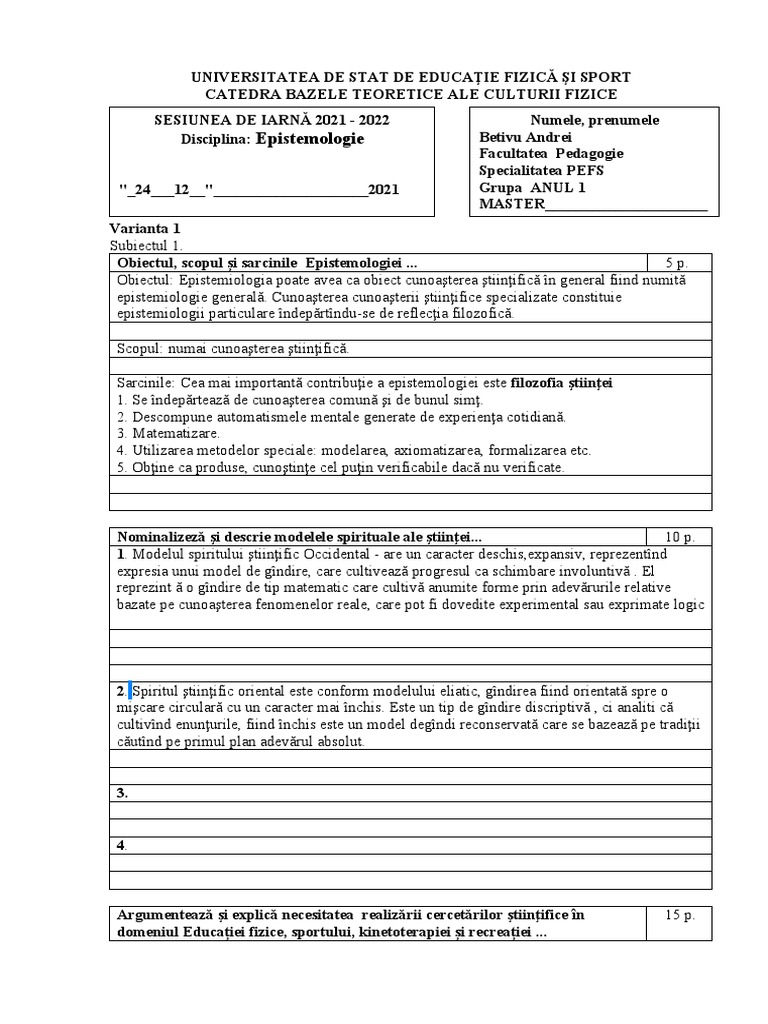 Varianta 1. | PDF