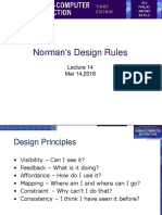 Norman's Design Rules Lecture on Visibility, Feedback, Affordance, Mapping and Consistency