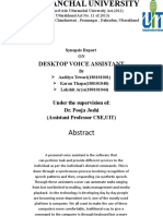 Desktop Voice Assistant: Under The Supervision Of: Dr. Pooja Joshi (Assistant Professor CSE, UIT)