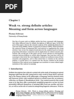 Weak vs. Strong Definite Articles: Meaning and Form Across Languages