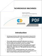 Unit 5. Synchronous Machines: Electrical Technology Master's Degree in Chemical Engineering Prof. Alejandro Rolán, PH.D