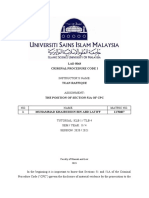 LAD 5043 Criminal Procedure Code I: Faculty of Shariah and Law 2021