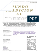 Mundo Tradicion AL: Espiritualidad de Oriente Y de Occidente