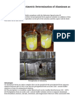 Experiment 7 - Gravimetric Determination of Aluminum As Oxinate