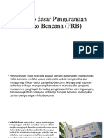 Prinsip Dasar Pengurangan Risiko Bencana (PRB)