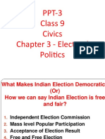 PPT-3 Class 9 Civics Chapter 3 - Electoral Politics