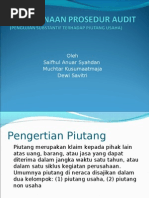 Download Pengujian Substantif Terhadap Piutang Usaha by Muchtar Utay SN55021498 doc pdf