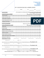 RR Spanish SPADI Shoulder Disability Index