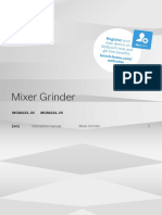 Mixer Grinder: Register Your Welcome
