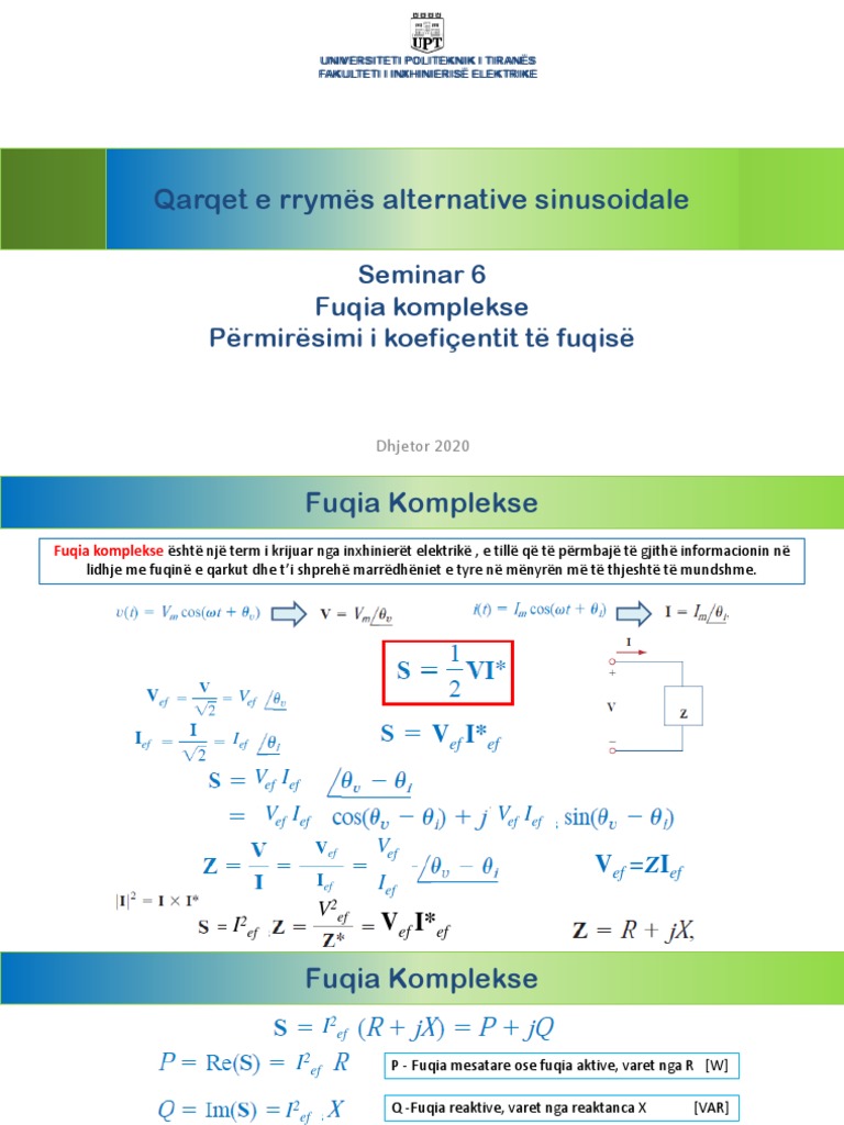 Fuqia Komplekse, Permiresimi Cos Fi Sem.6 | PDF