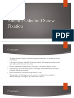 Anterior Odontoid Screw Fixation