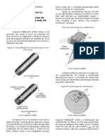 Determinação de tensão de cisalhamento devido à ação de torção