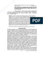 Effect of Salinity and Sar of Irrigation Water On Yield, Physiological Growth Parameters of Maize (Zea Mays L.) and Properties of The Soil