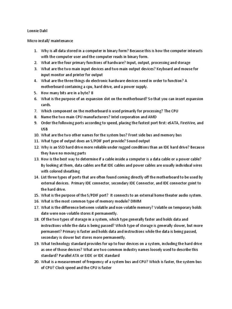 Chapter 1 | PDF | Computer Data Storage | Computer Hardware