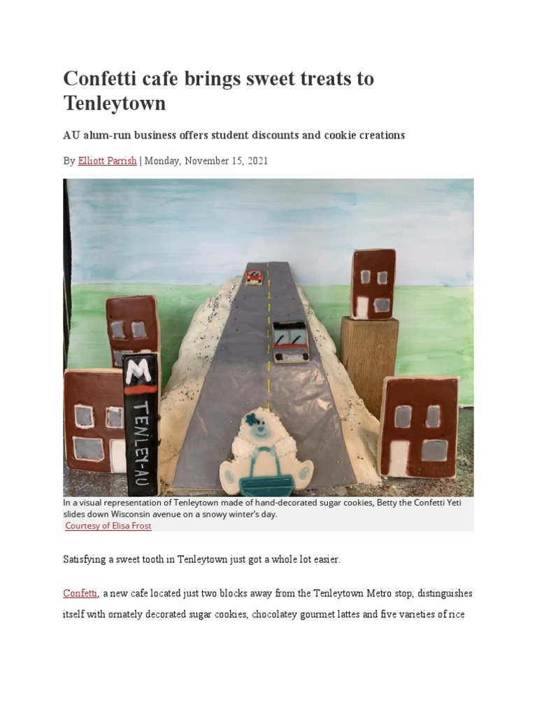 Confetti Cafe Brings Sweet Treats To Tenleytown AU AlumRun Business