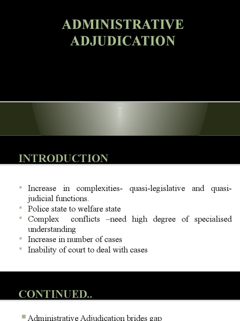 ADMN - Administrative Adjudication | PDF | Tribunal | Judiciaries