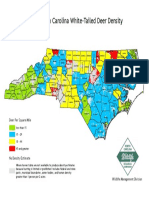 2015 North Carolina White-Tailed Deer Density: Deer Per Square Mile