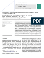 Preparation of sulfonated ordered mesoporous carbon and its use for the esterification of fatty acids