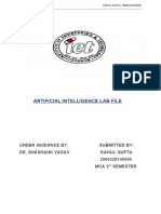 Artificial Intelligence Lab File