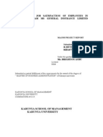 A Study on Job Satisfaction of Employees in Ms Cholamandalam General Insurance Ltd.