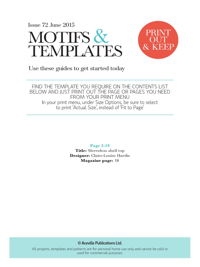 Sew72 Sleeveless Shell Top Templates | PDF | Written Communication ...