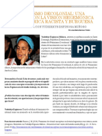 Espinosa Miñoso, Y., & Barroso Tristán, J. M. (2014). Feminismo Decolonial Una Ruptura Con La Visión Hegemónica, Eurocéntrica, Racista y Burguesa. Entrevista Con Yuderkys Espinosa Miñoso. Iberoamé