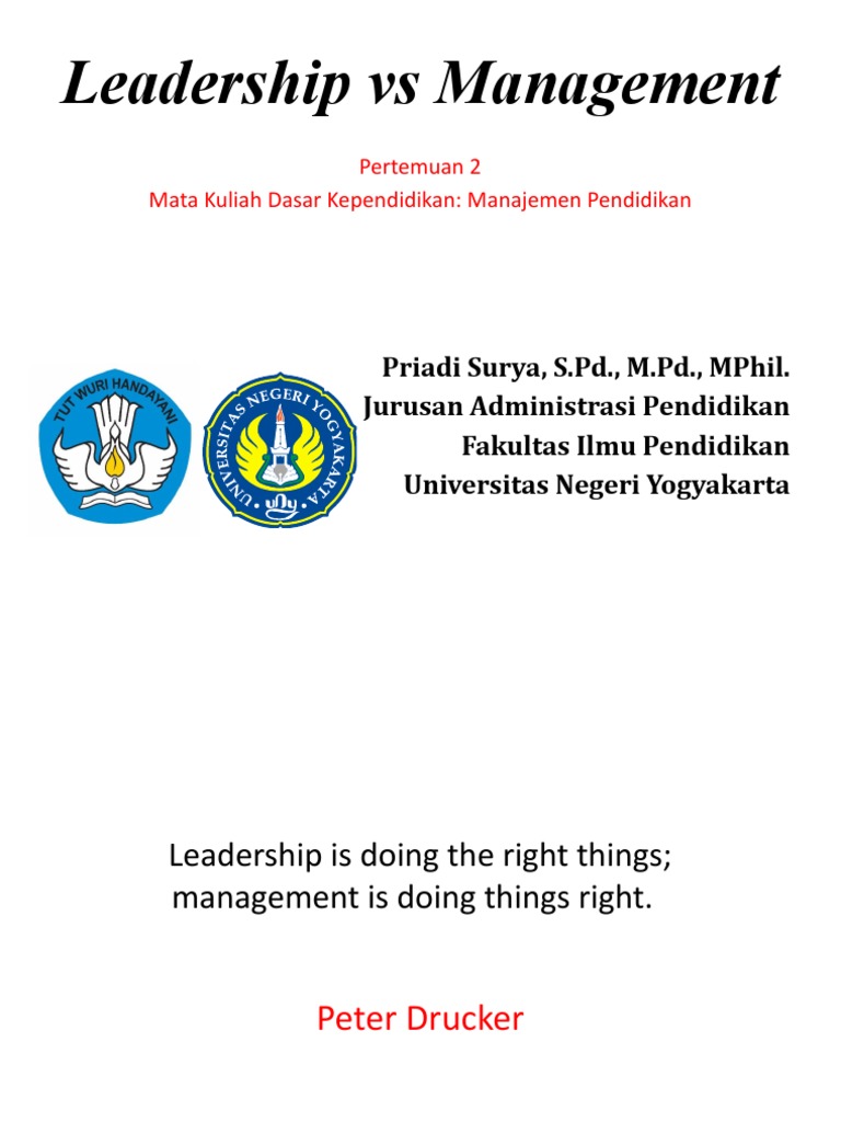 Leadership vs Management Explained | PDF | Leadership | Cognition